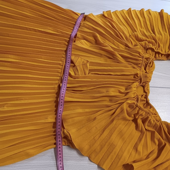 Plus Size Off Shoulder Pleated Dress - Picture 13 of 16